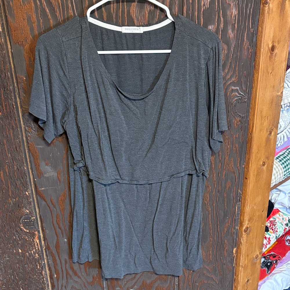 Gray Women's Nursing Top